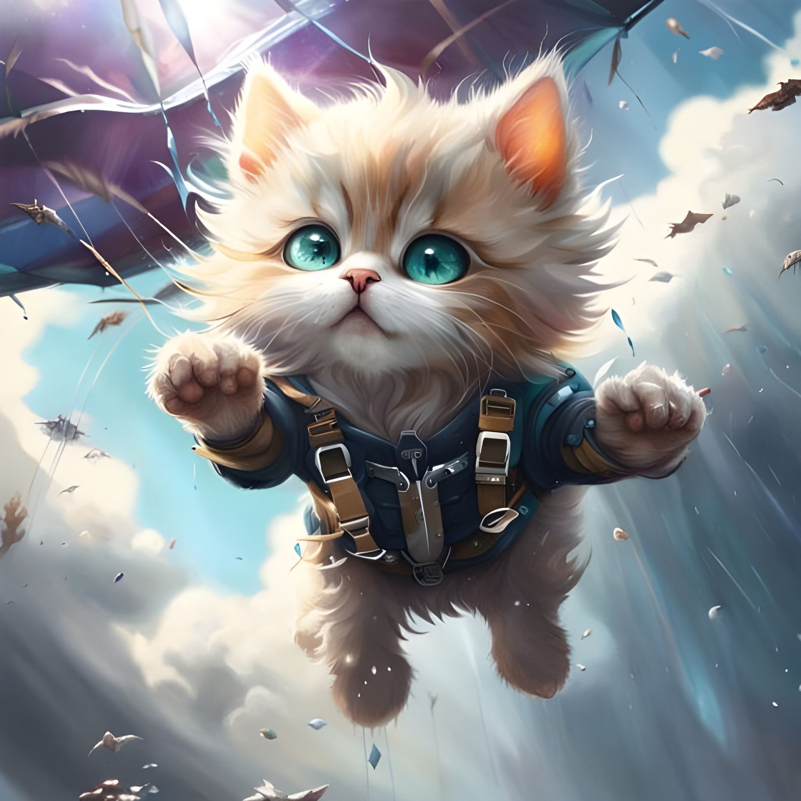 Kitty Paratrooper  by @Inspector