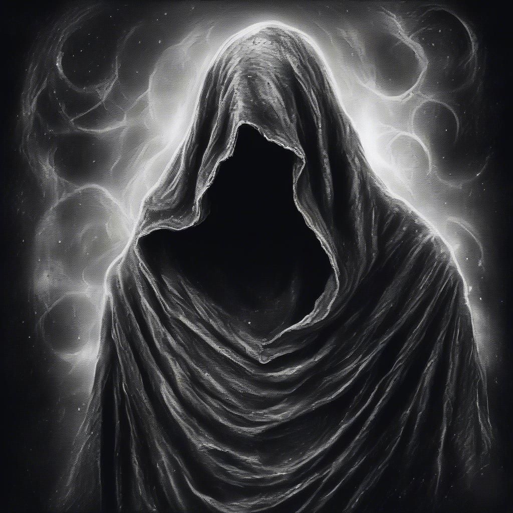 Very creepy final boss like scary sinister art creation
of my original character Ultimar entering dragon ball super Zeno...