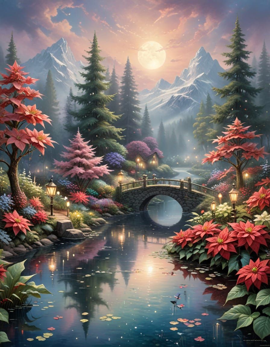 Enchanted Forest Clearing in Watercolor Style