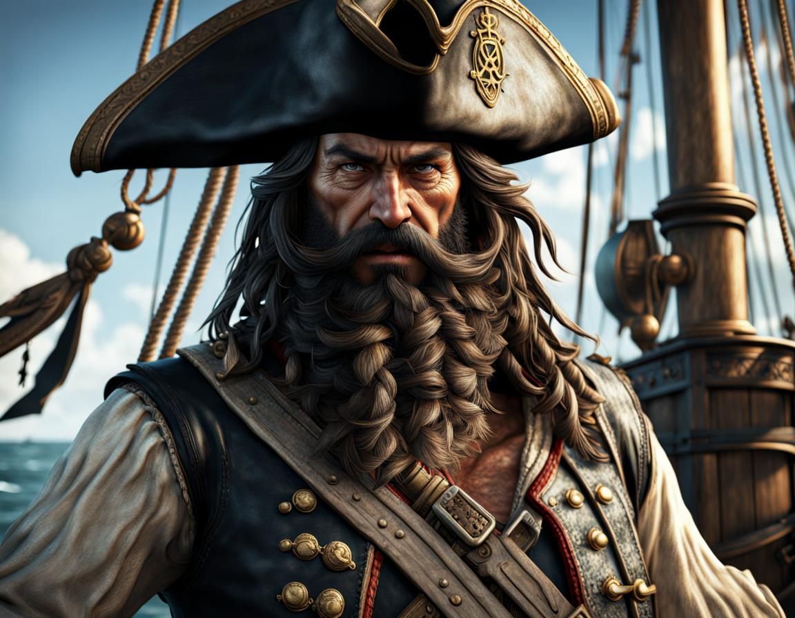 Pirate Series: Blackbeard - AI Generated Artwork - NightCafe Creator