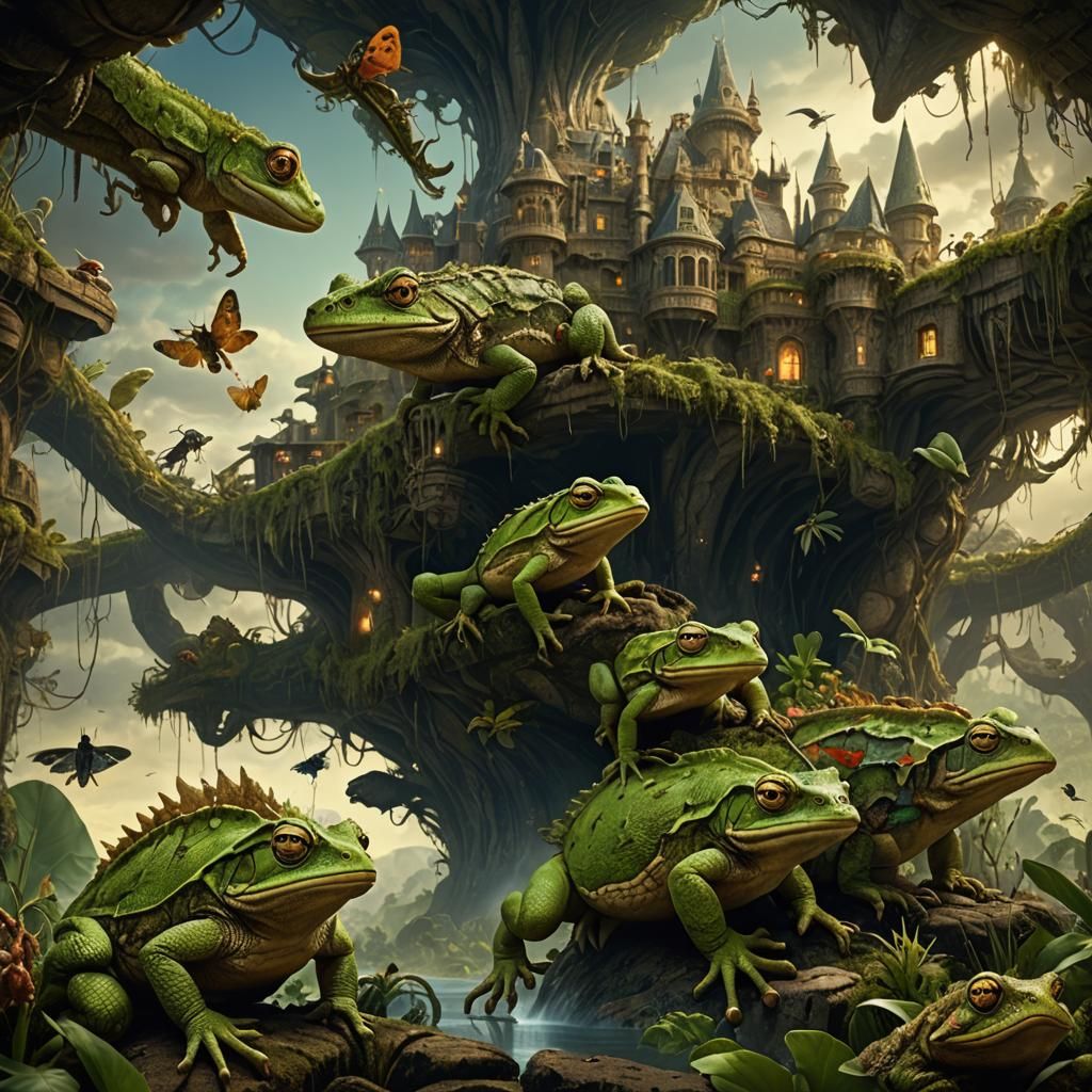 lizards and bug-eyed toads Epic cinematic brilliant stunning...