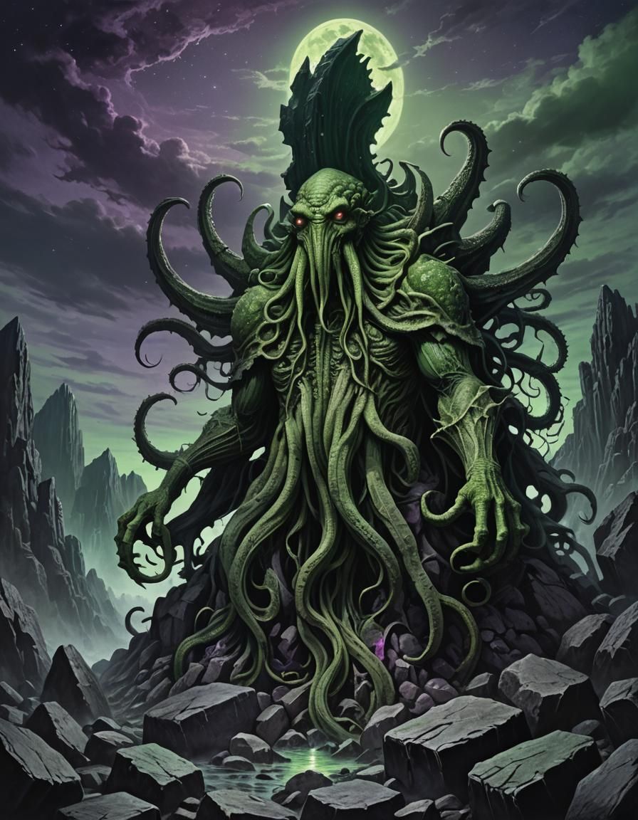 Cthulhu rises - AI Generated Artwork - NightCafe Creator