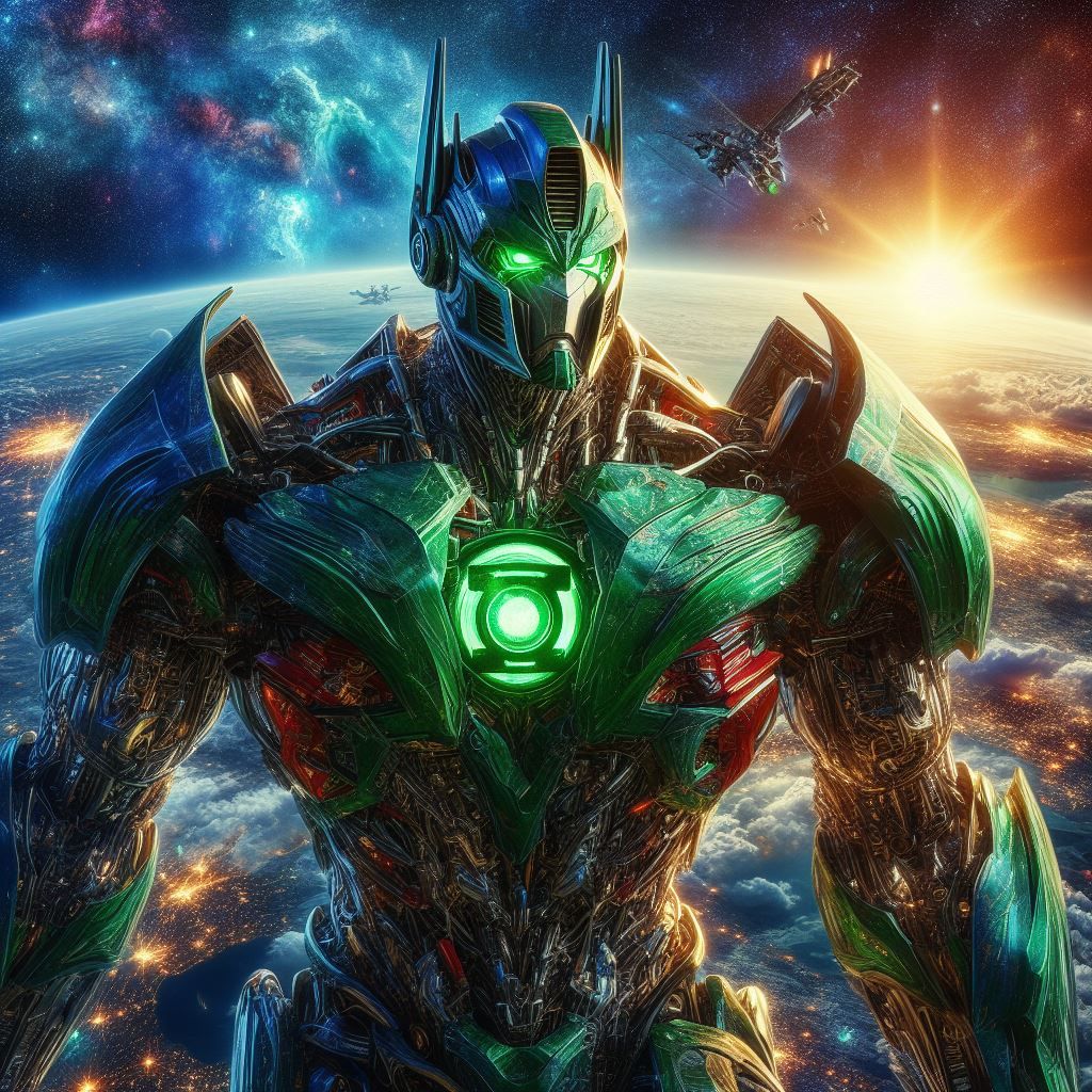 Optimus Prime as a Green Lantern