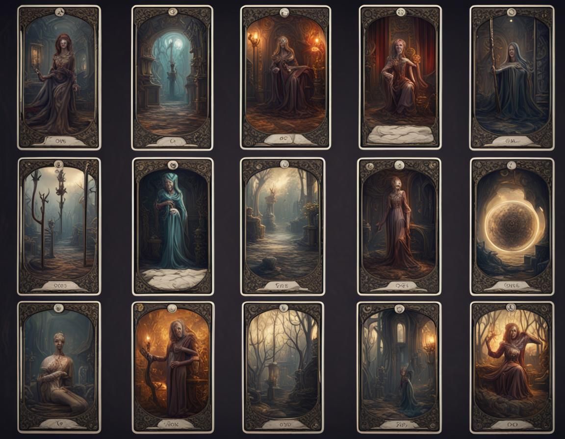 creepy tarot cards - AI Generated Artwork - NightCafe Creator