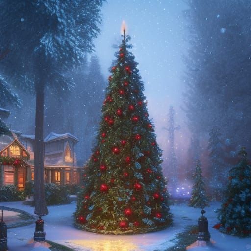 christmas tree 3 - AI Generated Artwork - NightCafe Creator