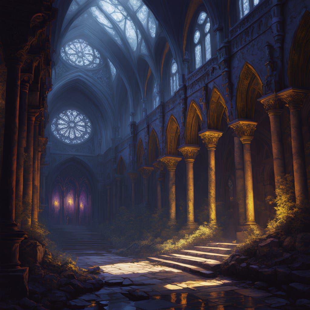 The ghostly white specter of a furious woman, translucent in form, stares directly at the viewer from the grand staircase of a dimly lit Vic... - Start Image 2