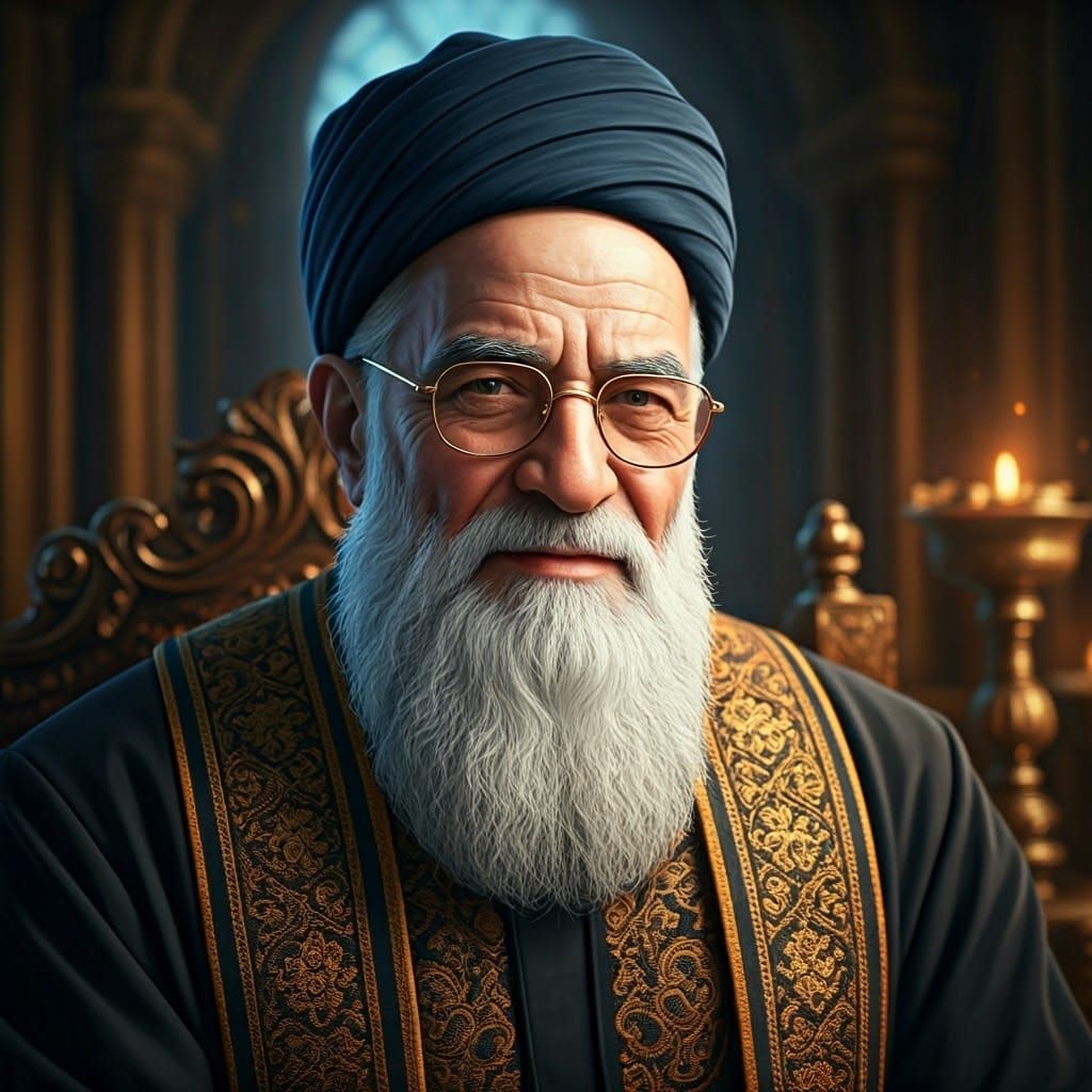 Regal Elderly Man in Fantasy Portrait