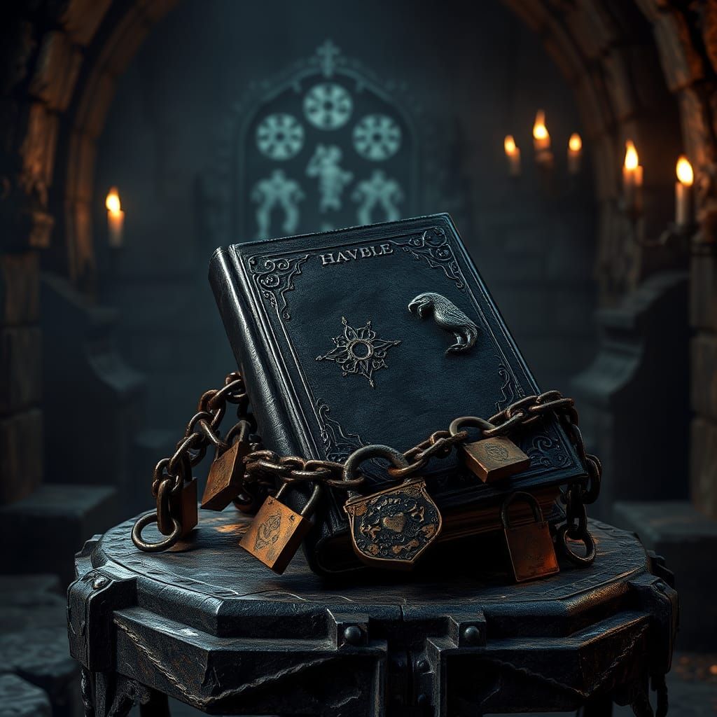 Cursed tome.  by @BulePanda