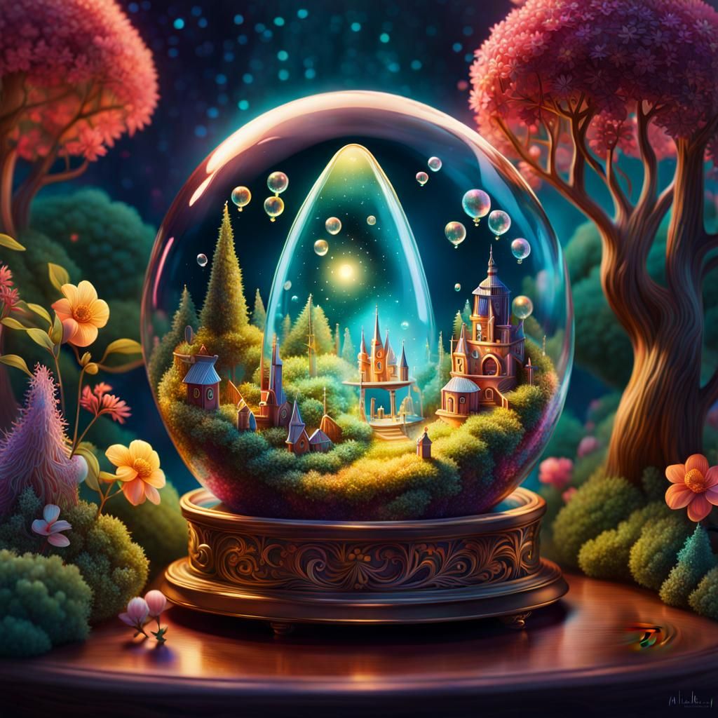 Microscopic Utopia: Fairytale in a Glass Pear
