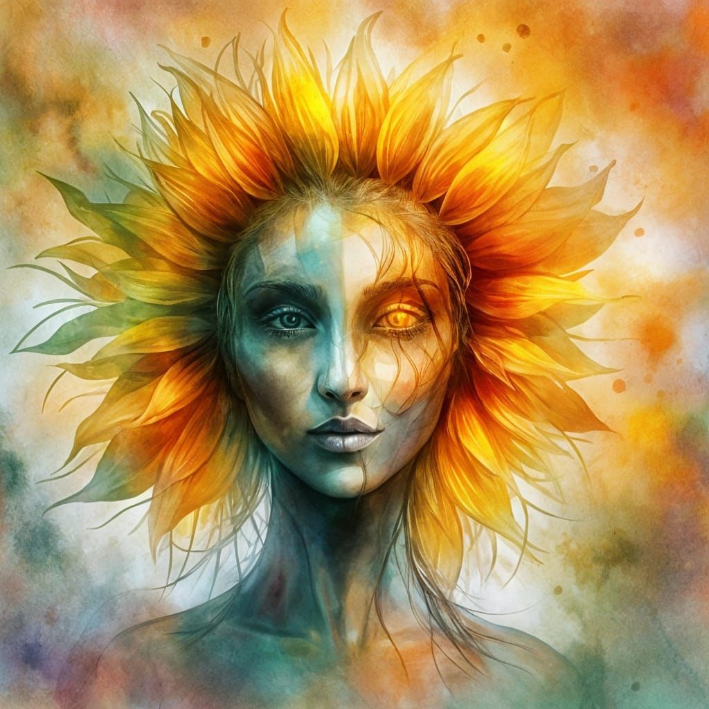 If a women's hair was a sunflower instead