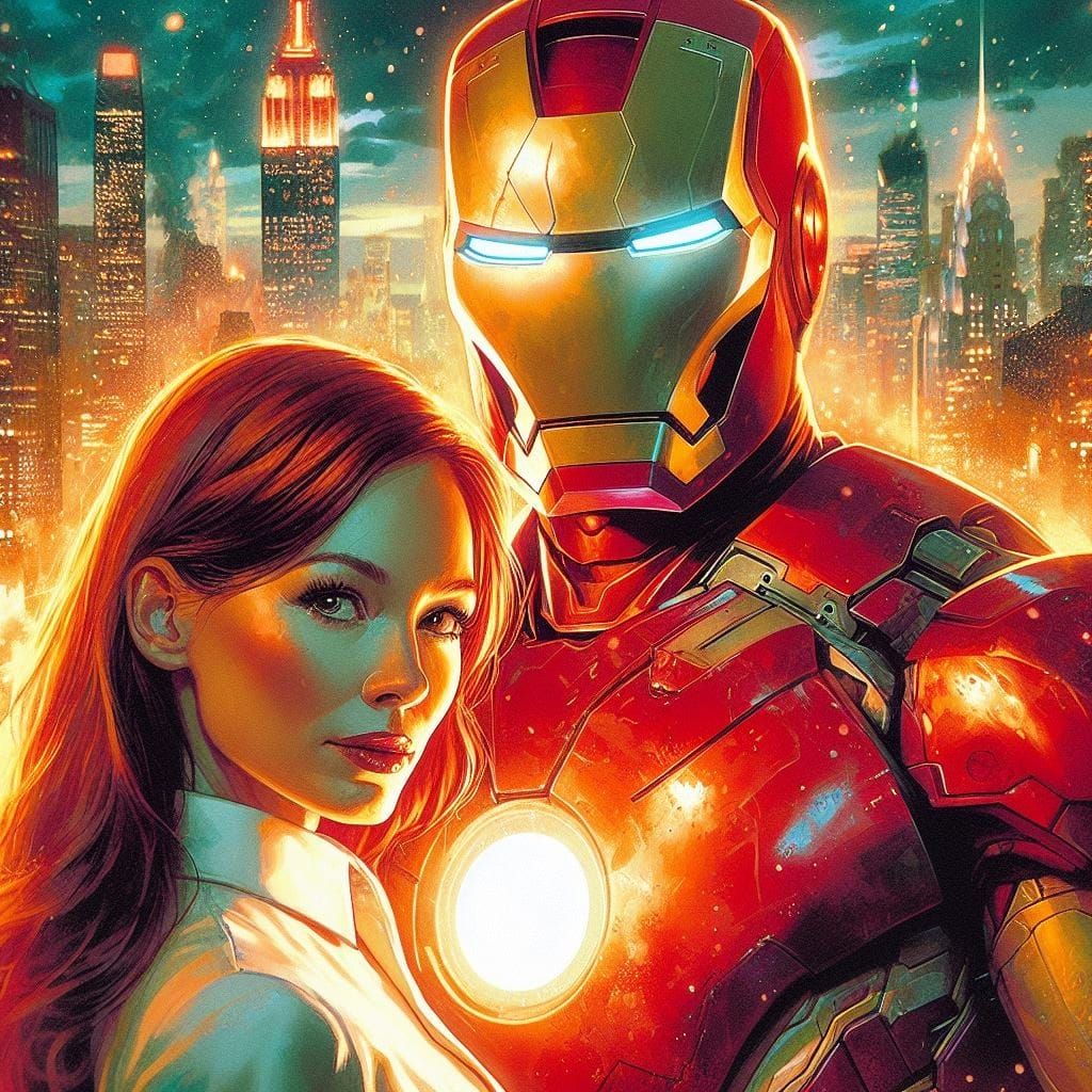 Tony Stark aka Iron Man and Pepper Potts