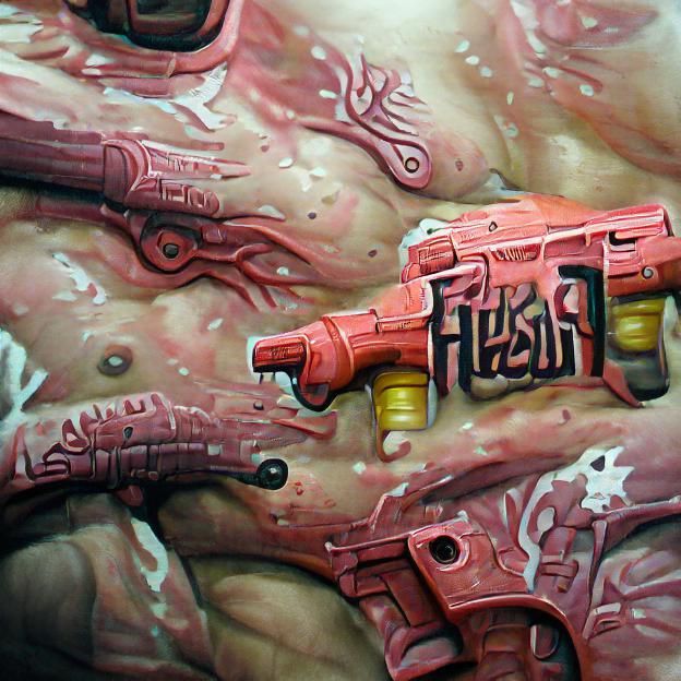 Flesh gun detailed painting