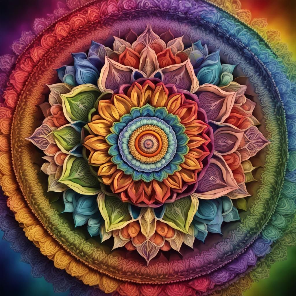 Color Mandala - AI Generated Artwork - NightCafe Creator