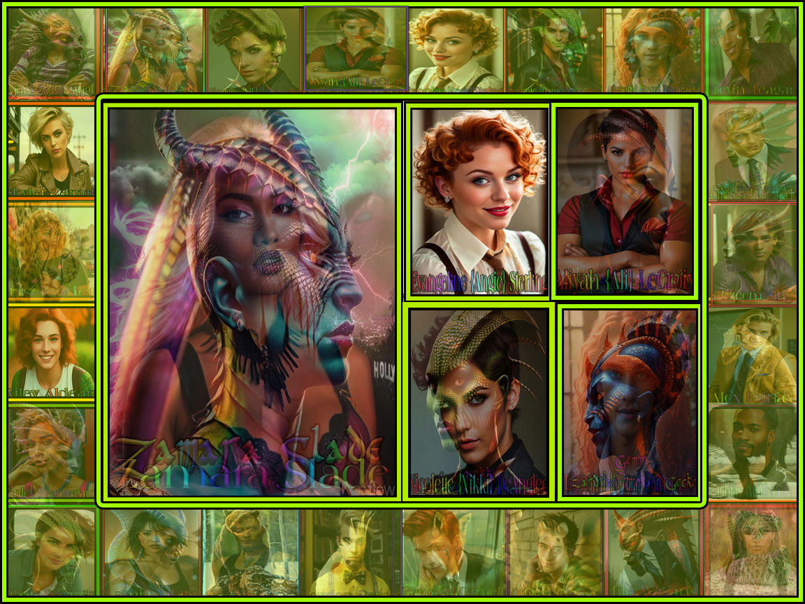 Character sheets for my reptilian verse