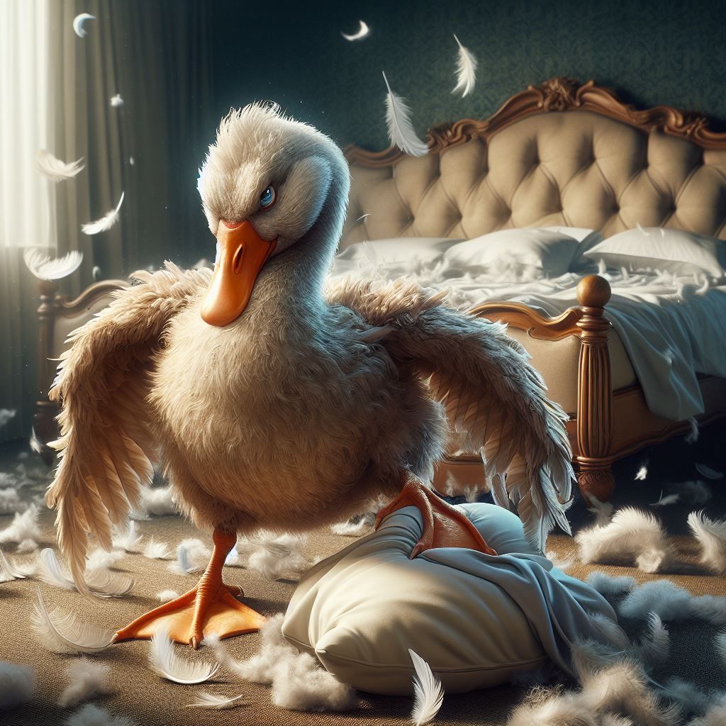 On feathers you'll sleep... forever!!