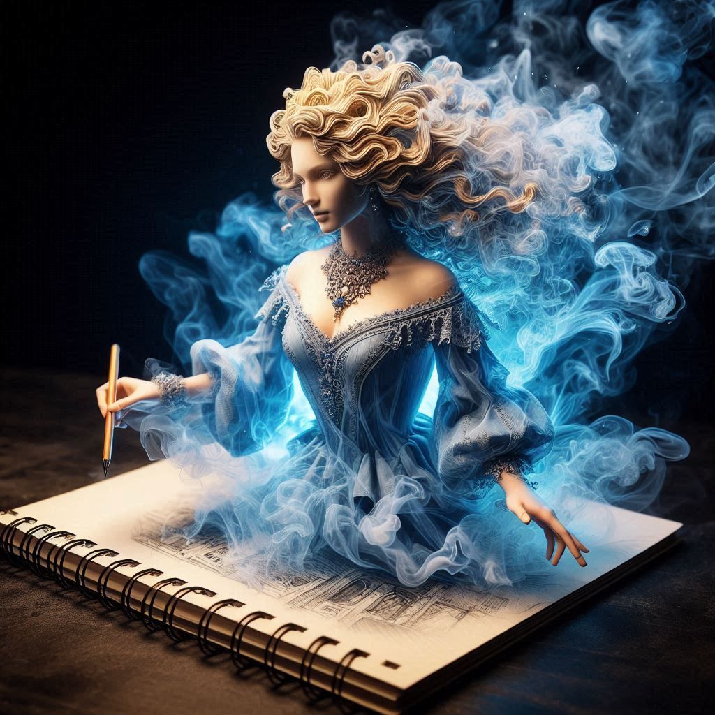 The Lady in blue