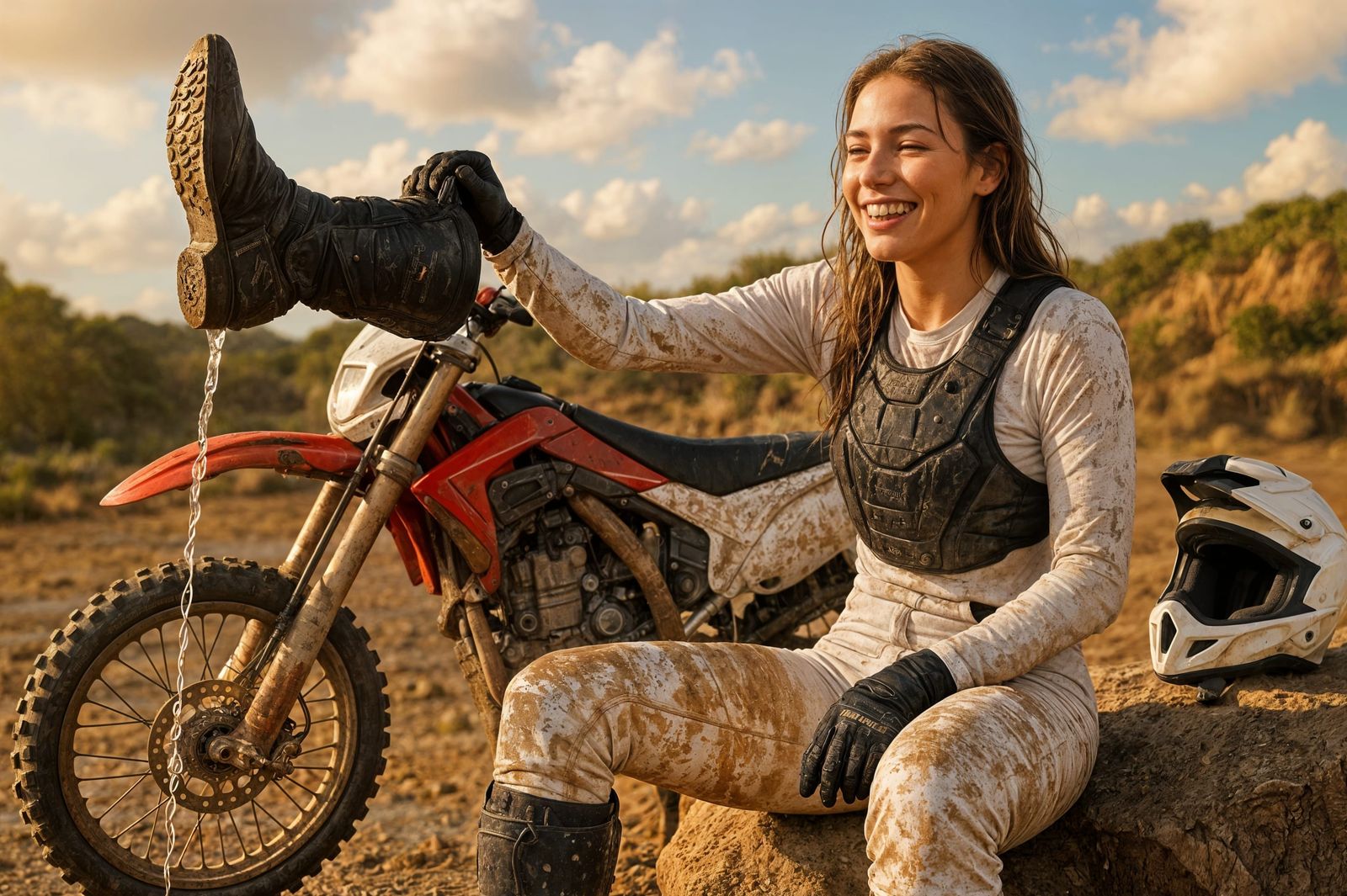 After a ride in challenging terrain