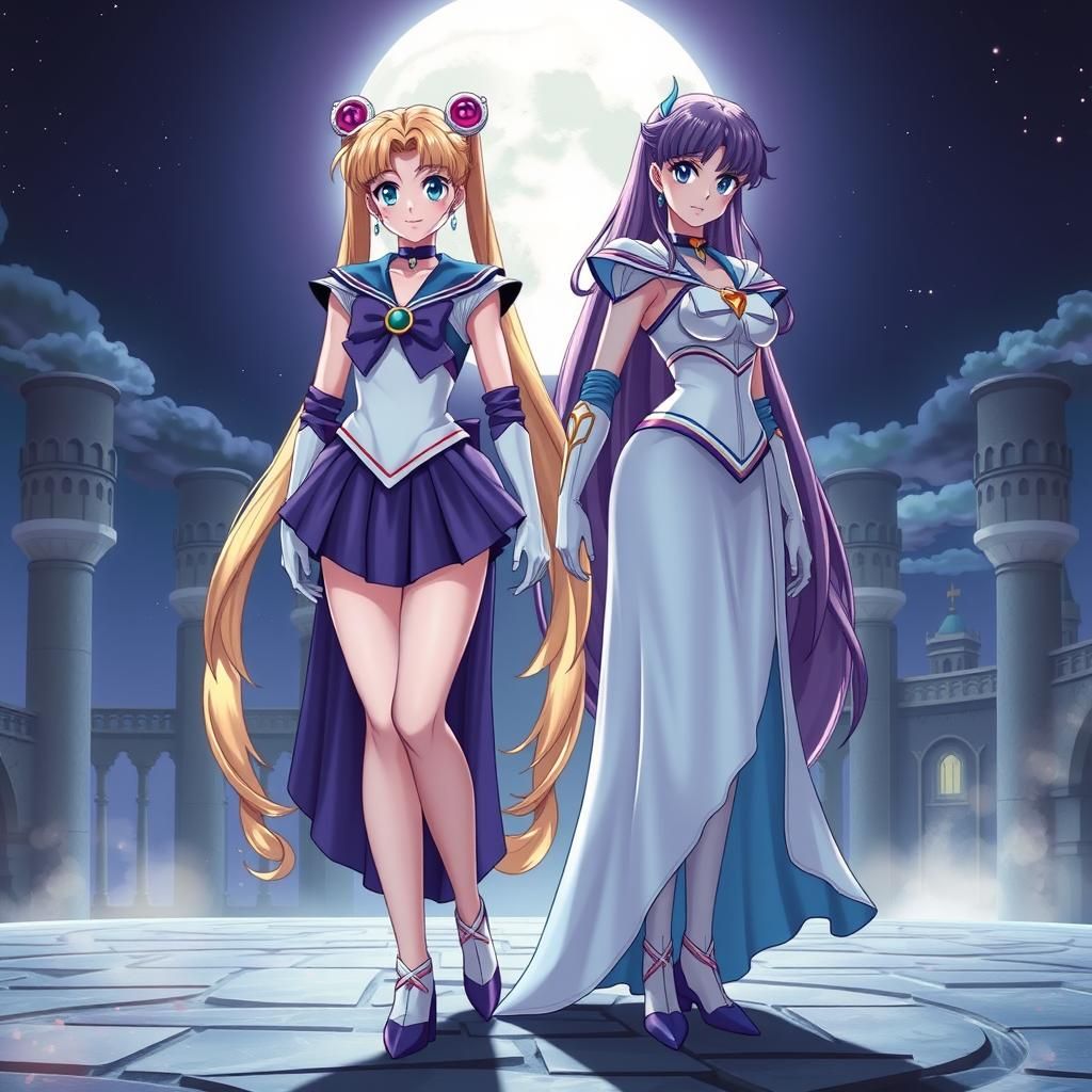 Sailor Moon and Athena