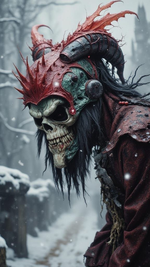 Sinister Demon Creature with Terrifying Detailed Eyes