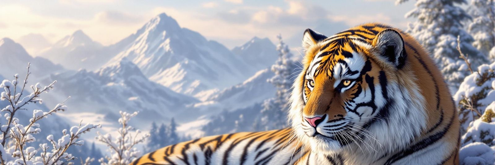 Tiger in the snow  by @DeeB