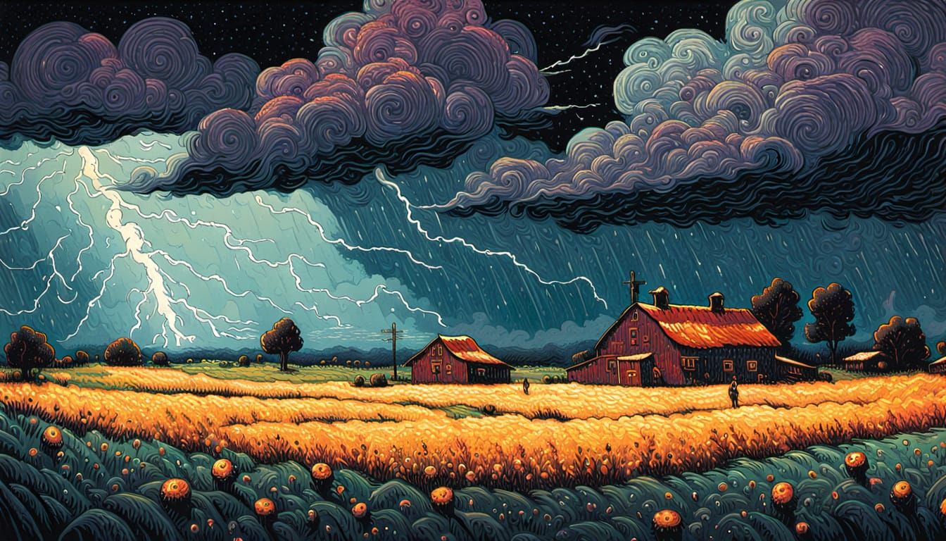 Thunderstorms, Idyllic Farmlands, James Eads  by @AlsoEddy