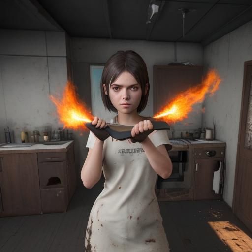 Little Sister Who have Dark Brown Hair and Green Eyes who Tr...