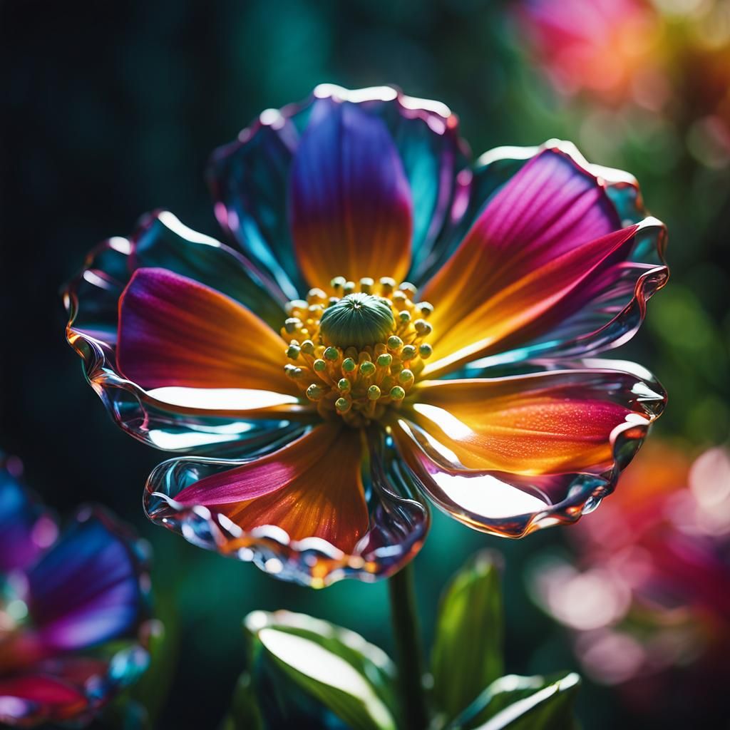 Delicate glass flower  by @Artemis
