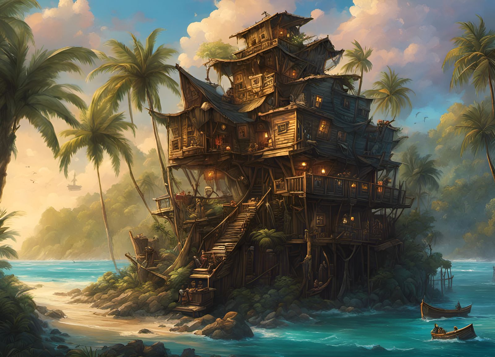 Caribbean Pirate Hideout  by @St_Moses