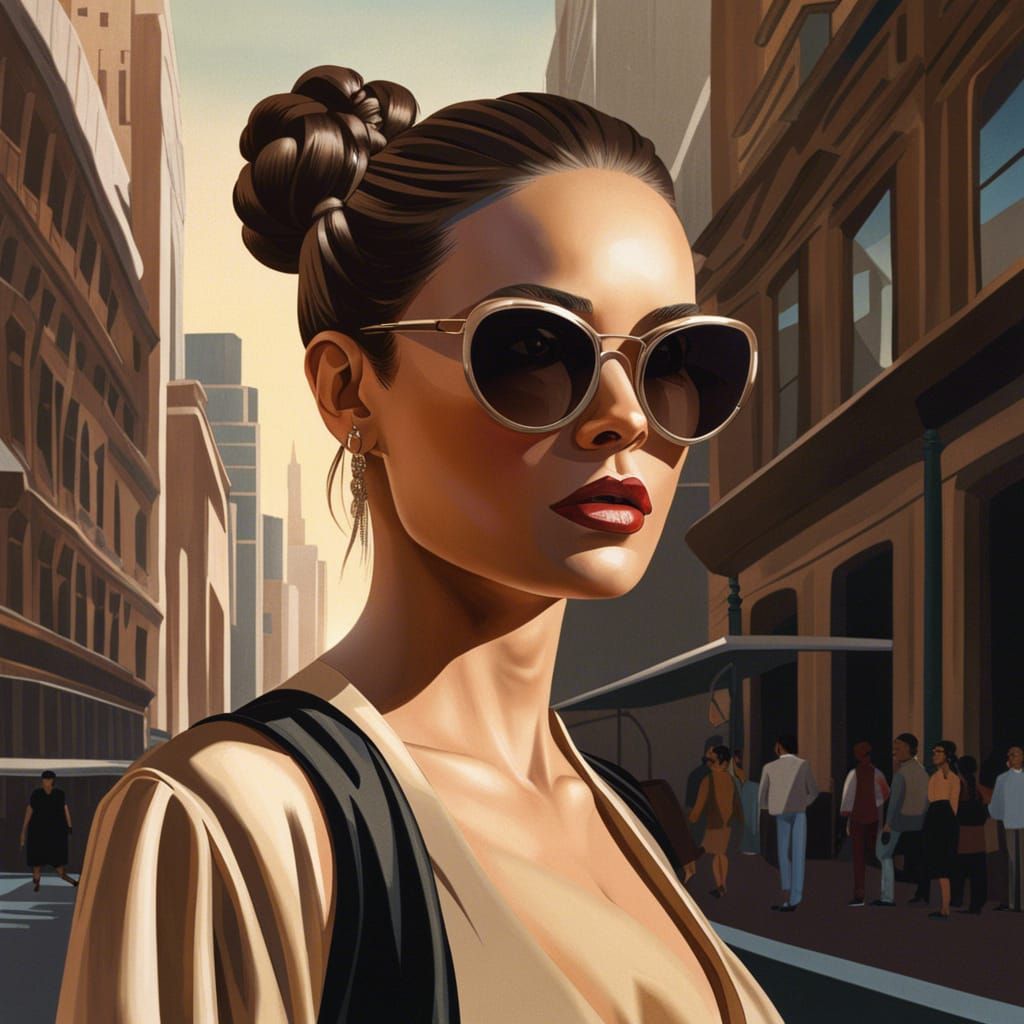 In a city