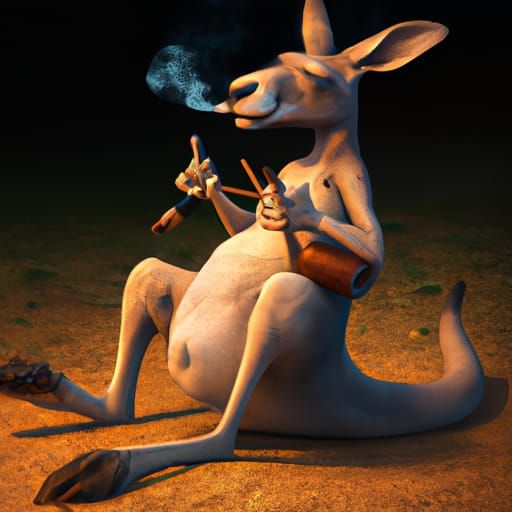 happy kangaroo