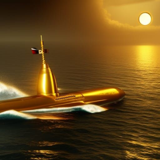 golden submarine - AI Generated Artwork - NightCafe Creator