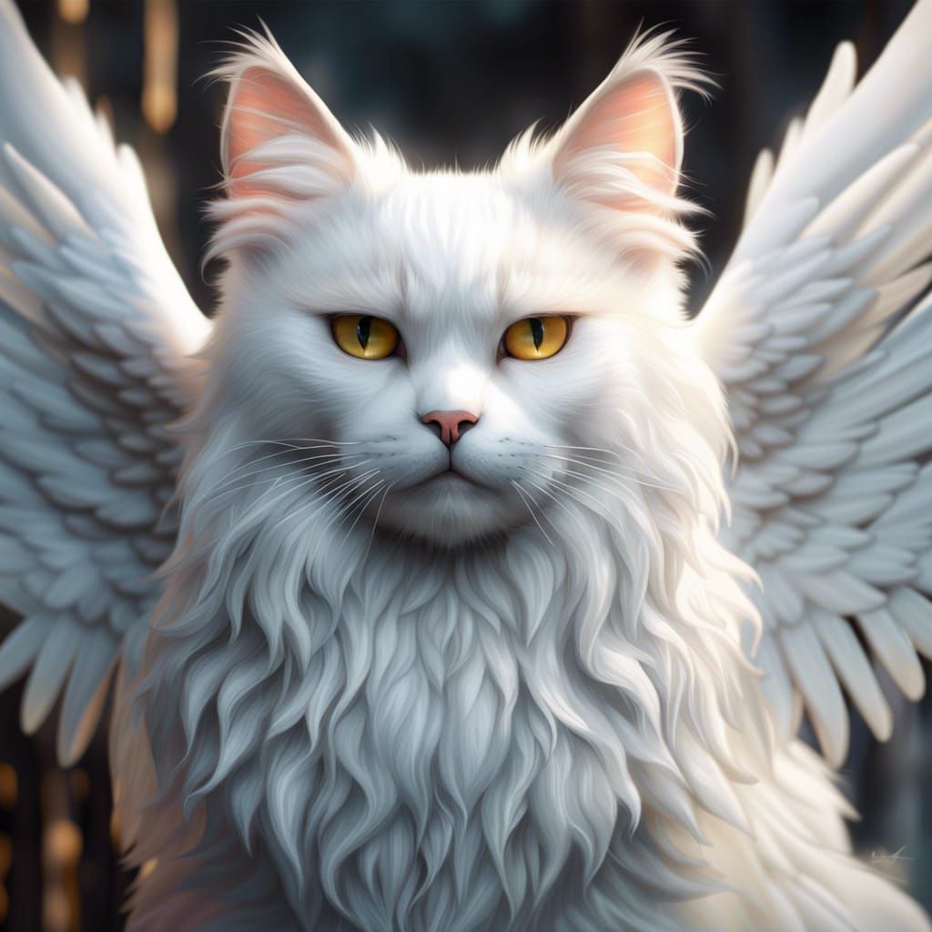 Winged cat - AI Generated Artwork - NightCafe Creator