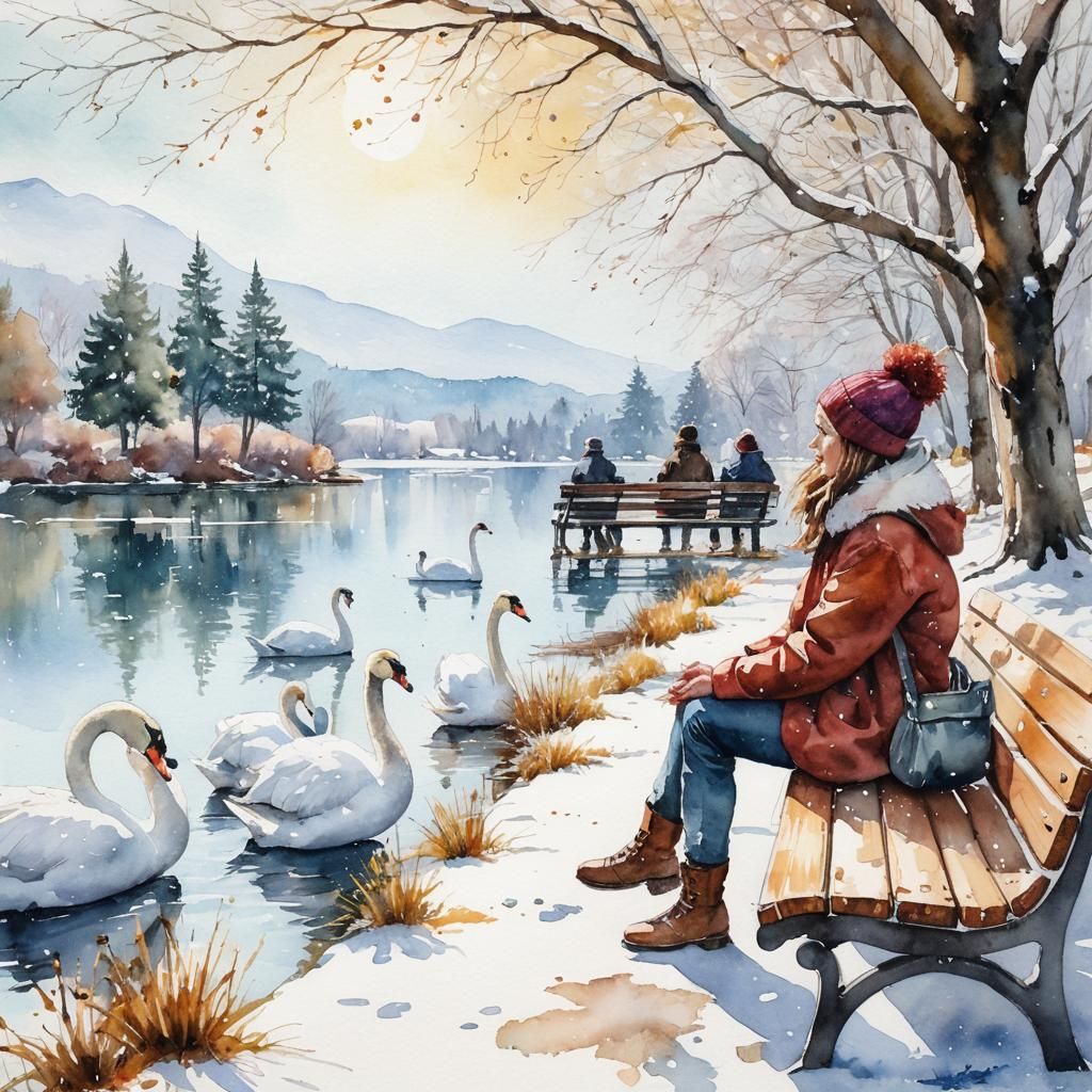 l'hiver au lac