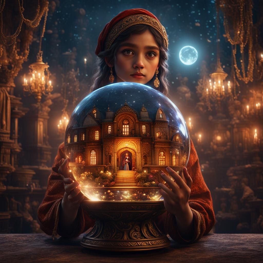What does the crystal ball see? AI Generated Artwork NightCafe Creator