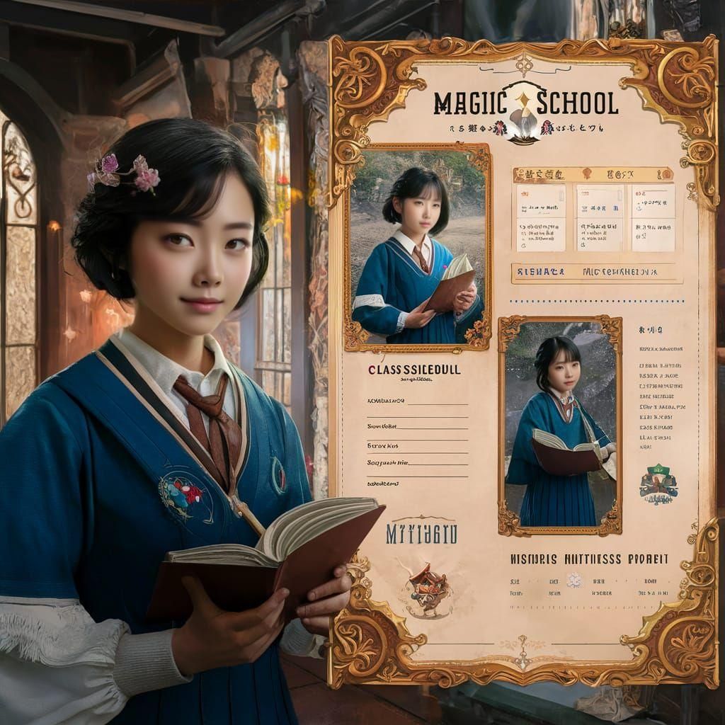 ”Magic school” Japanese girl student "identification card" "...