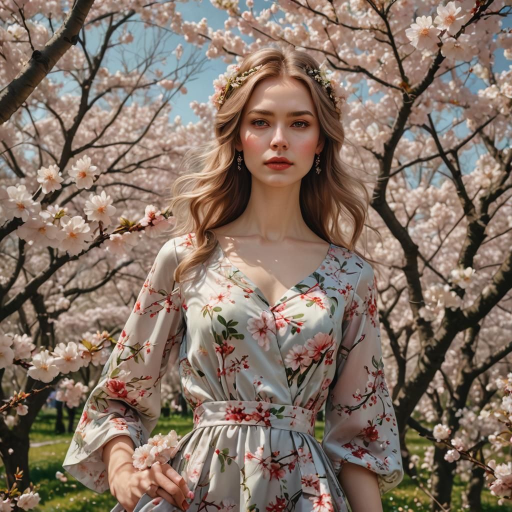 Hyper-realistic image of a beautiful Russian girl in a styli...