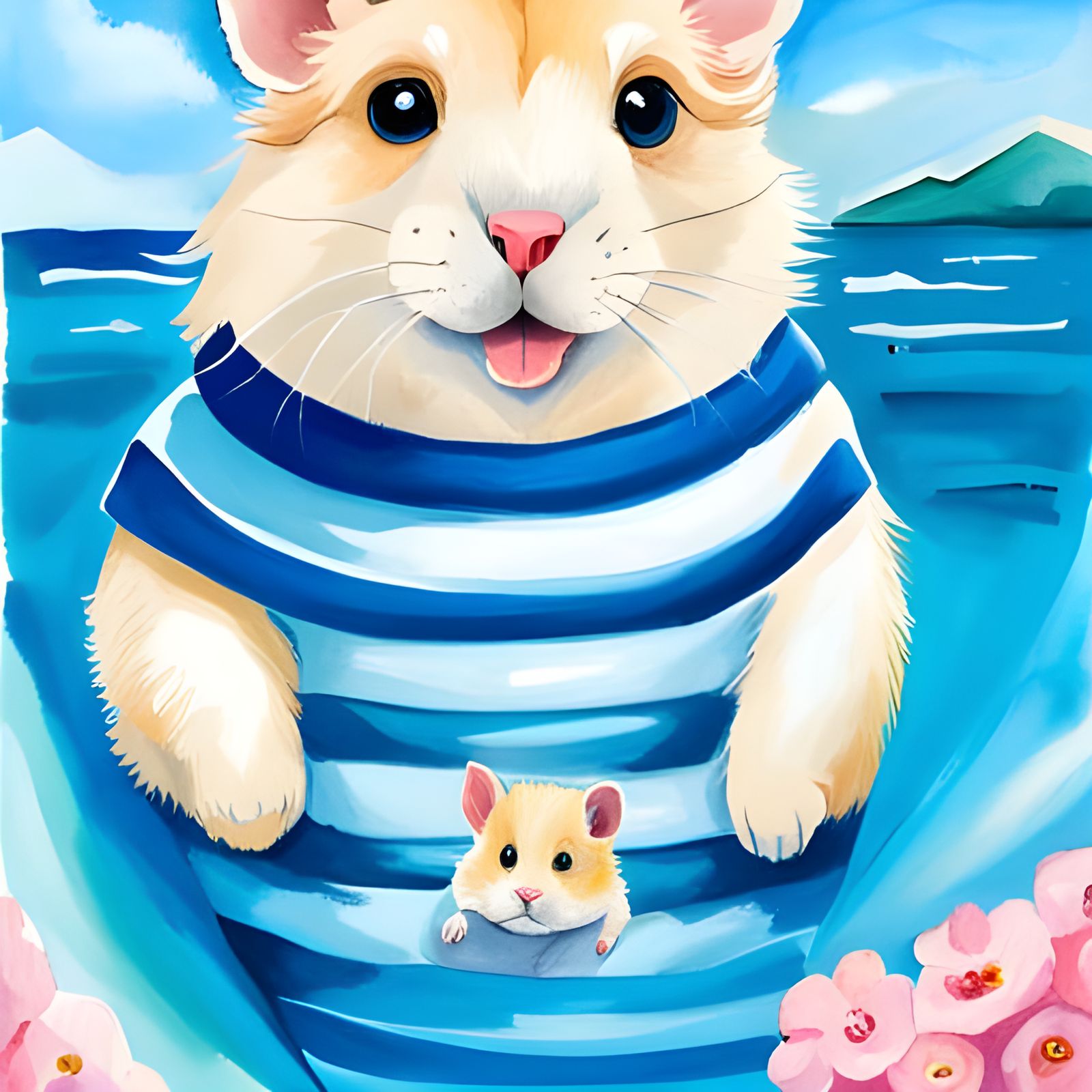 Blonde hamster