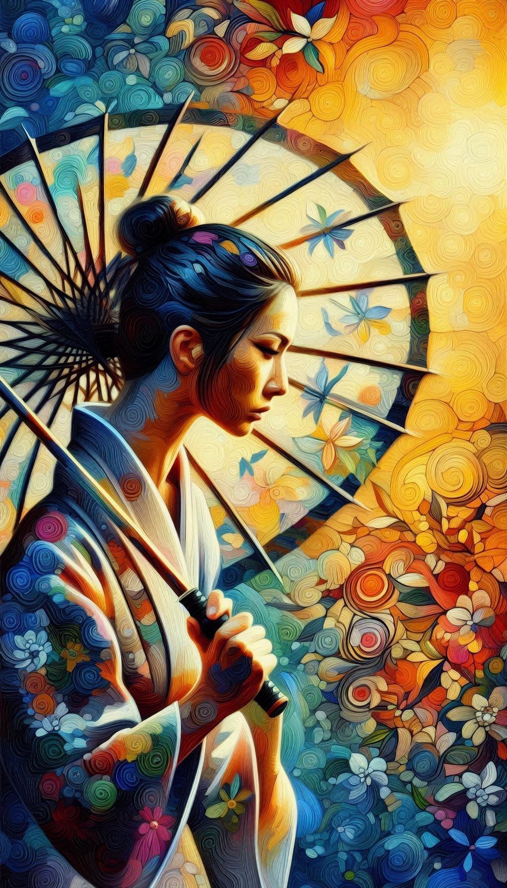 Japanese woman with umbrella