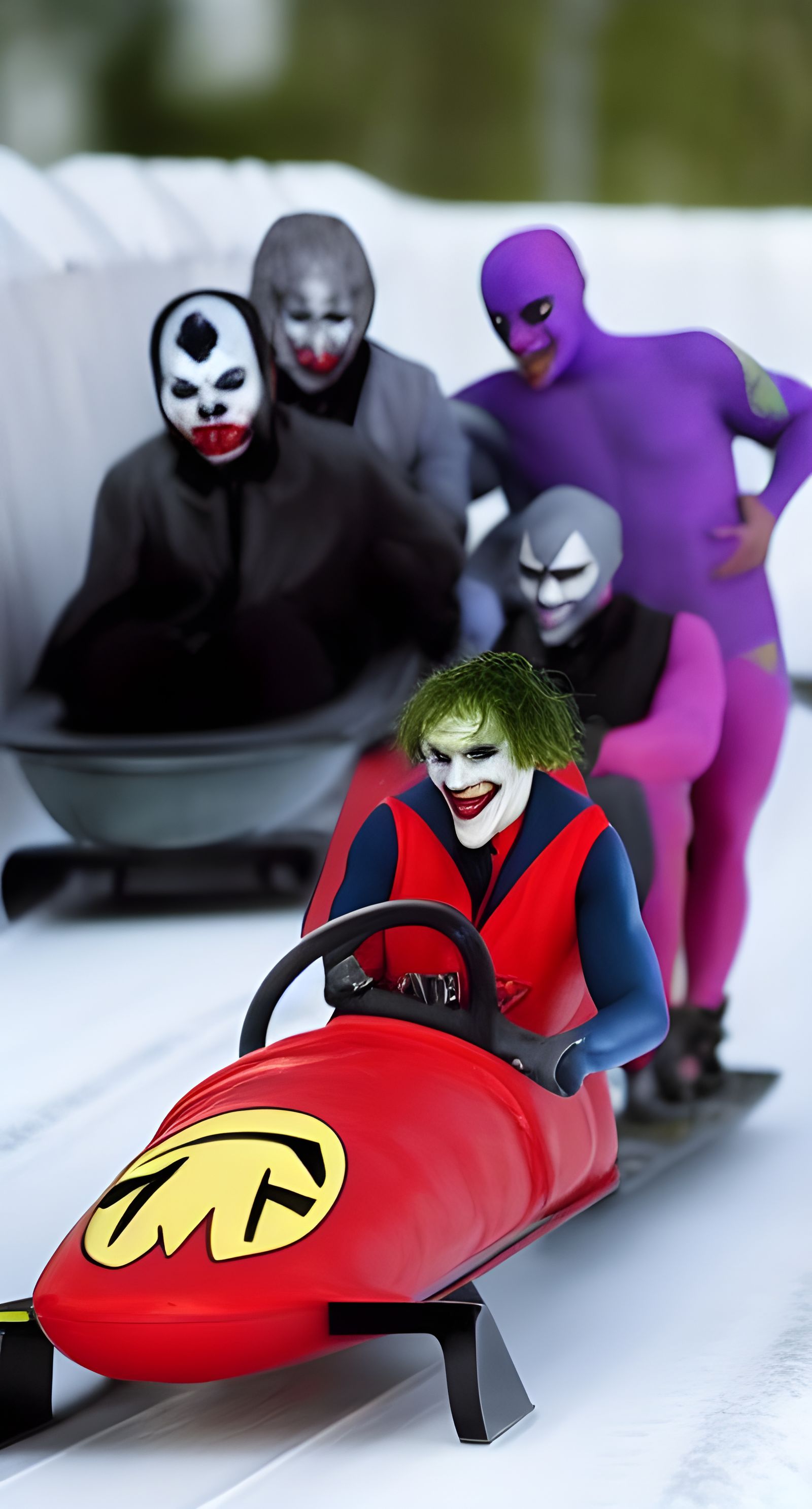The Joker has a bobsled team
