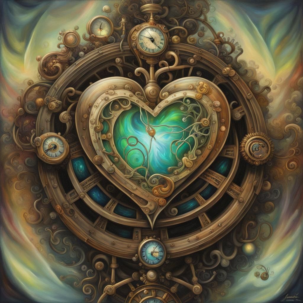 Clockwork Heart AI Generated Artwork NightCafe Creator