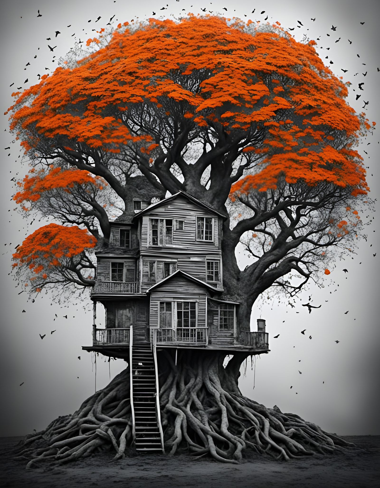 Chilly Autumn Treehouse