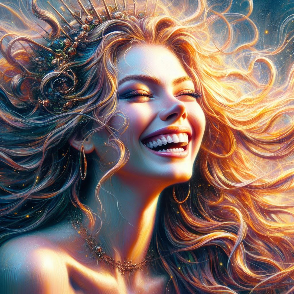 A girl with a radiant smile that brightens the world.