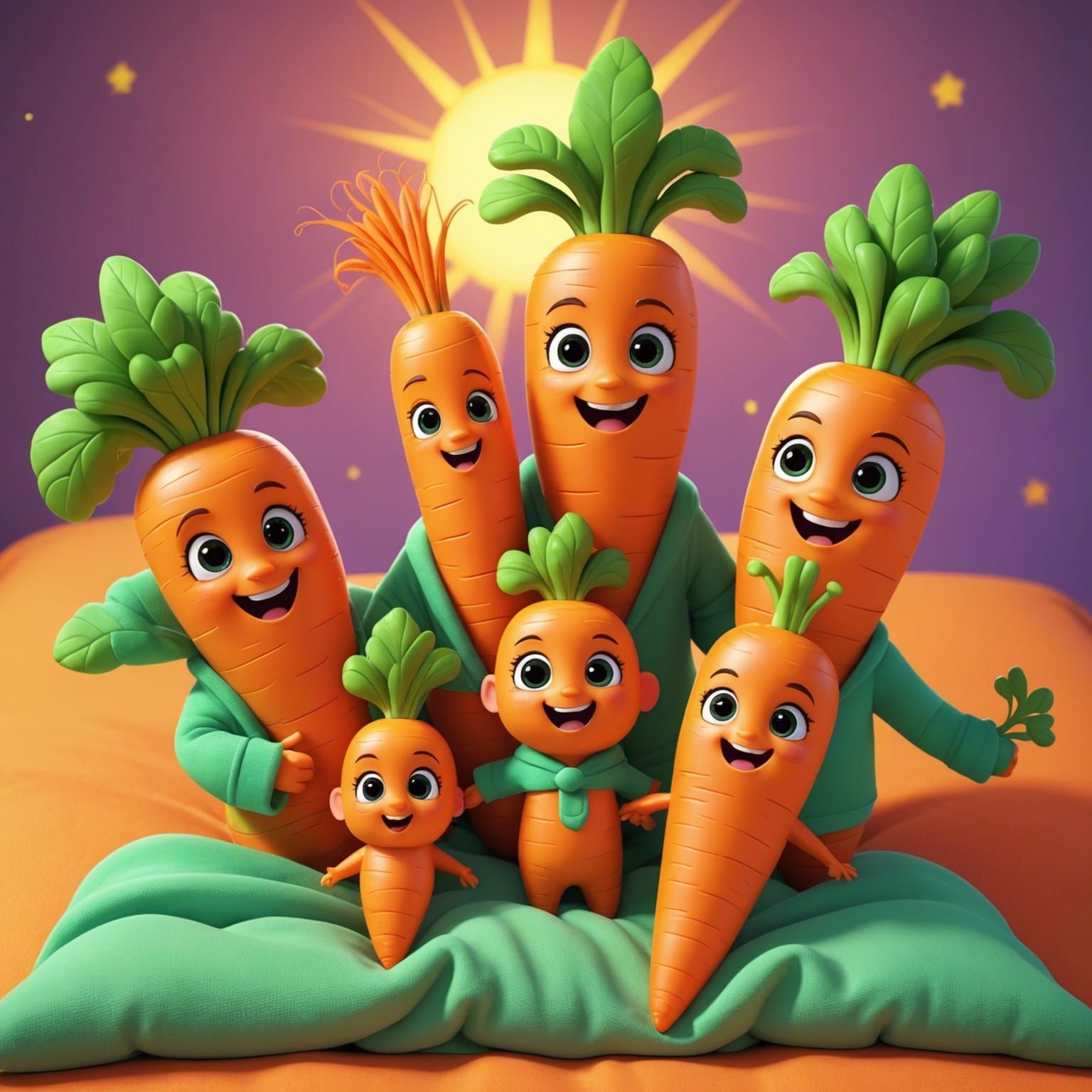 Chibi carrot family