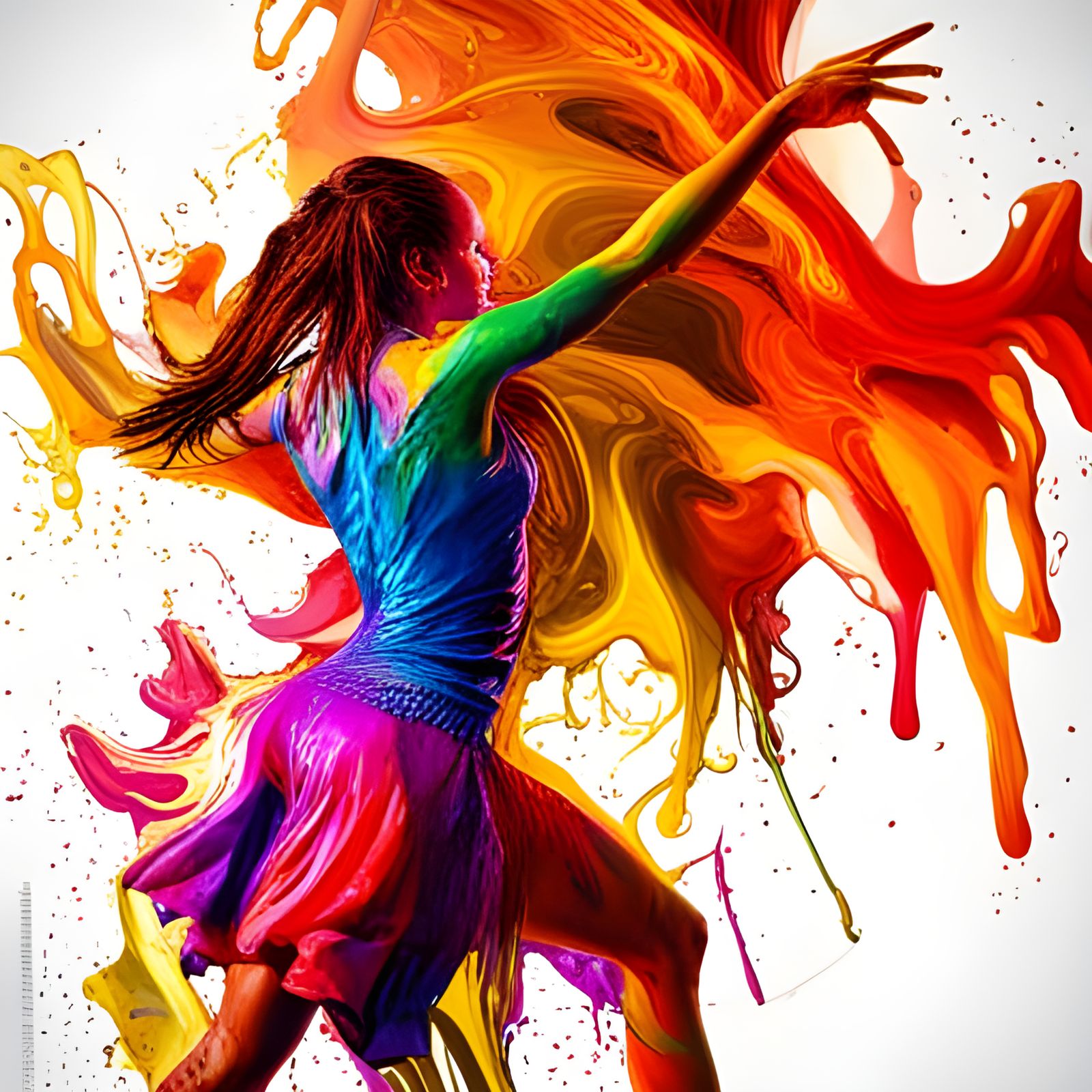Rainbow Paint Dancing   by @Batman