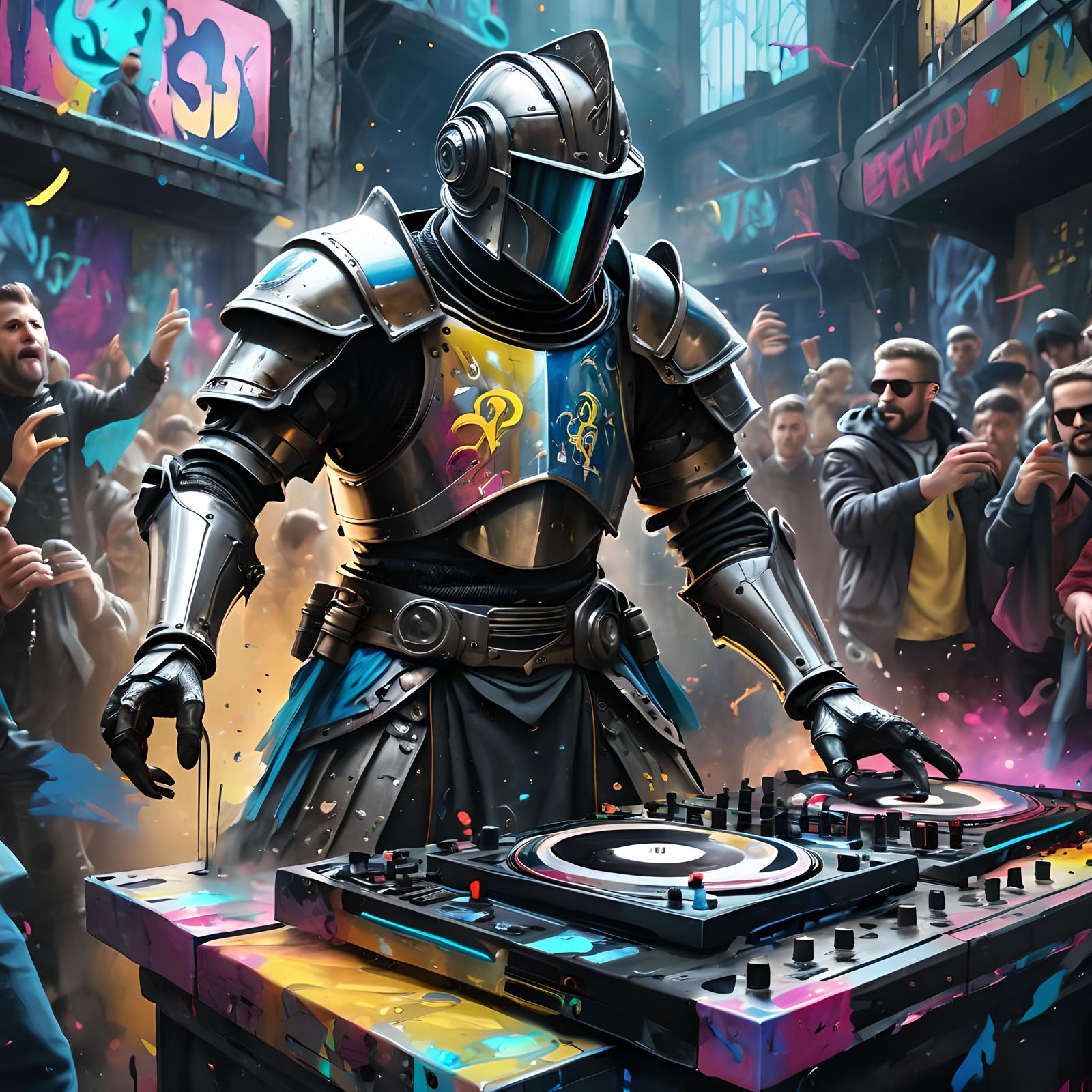 A medieval knight as DJ   by @S Ibrahim