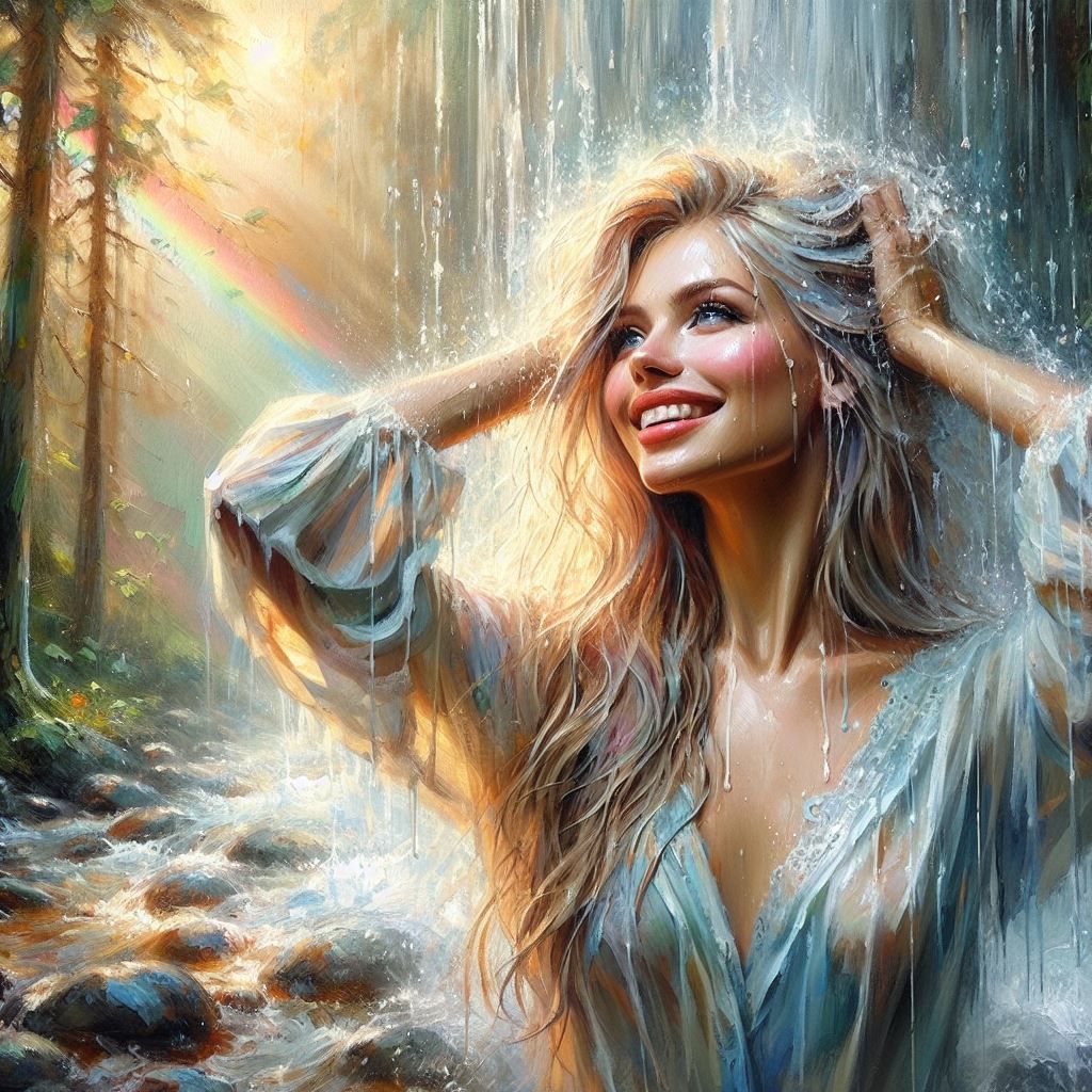 Malix Loves The Feeling Of The Cold Water On Her Skin