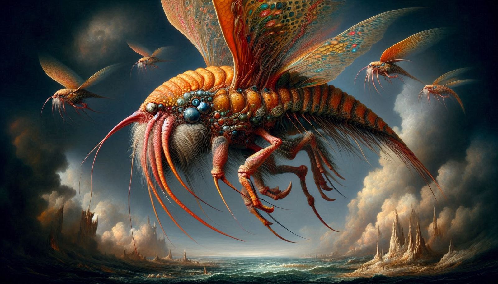 FLIGHT OF THE WINGED WOOLY MAMMOTH LOBSTER 1