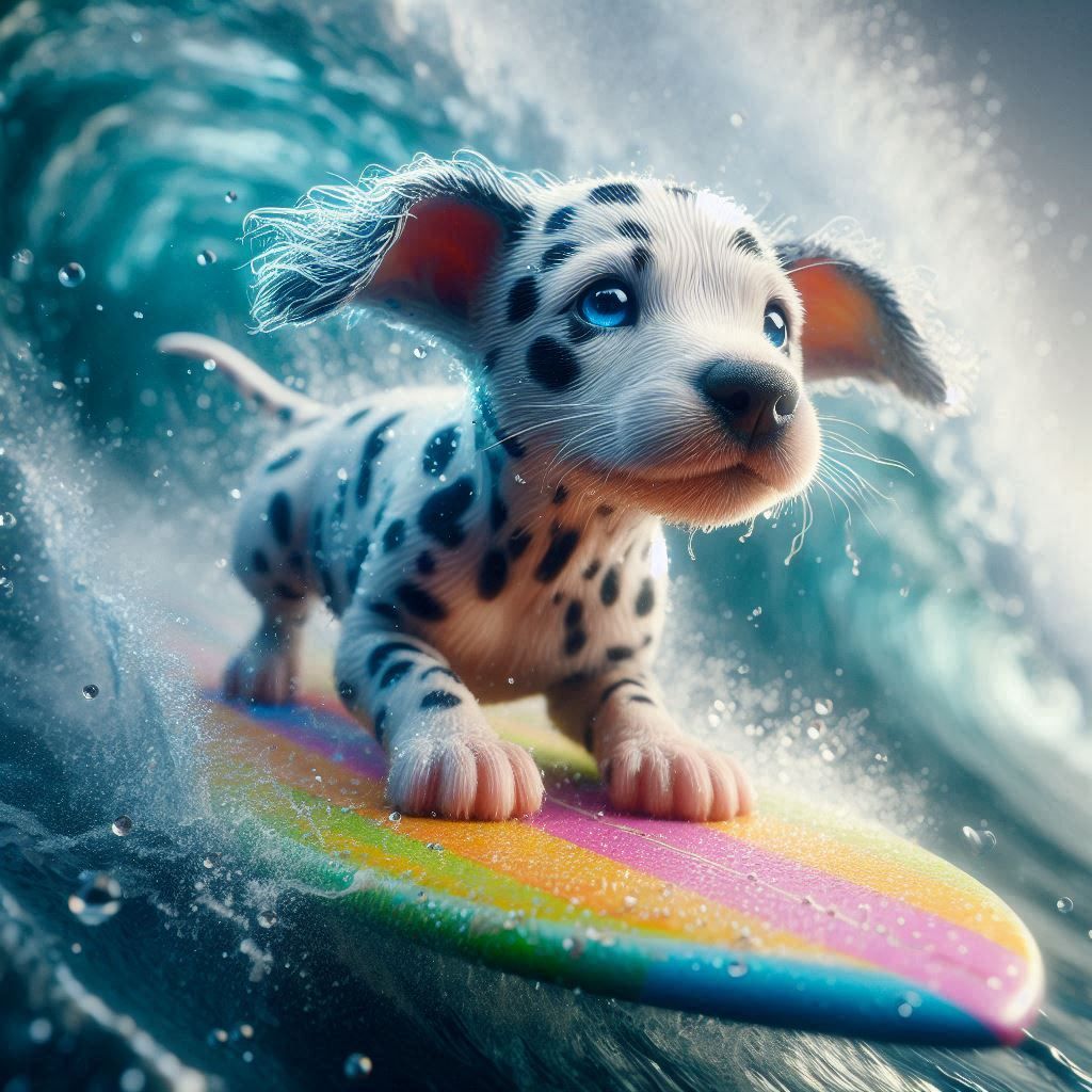 Surfing Puppy