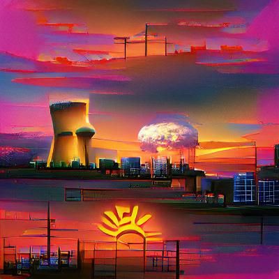 Sunset nuclear city