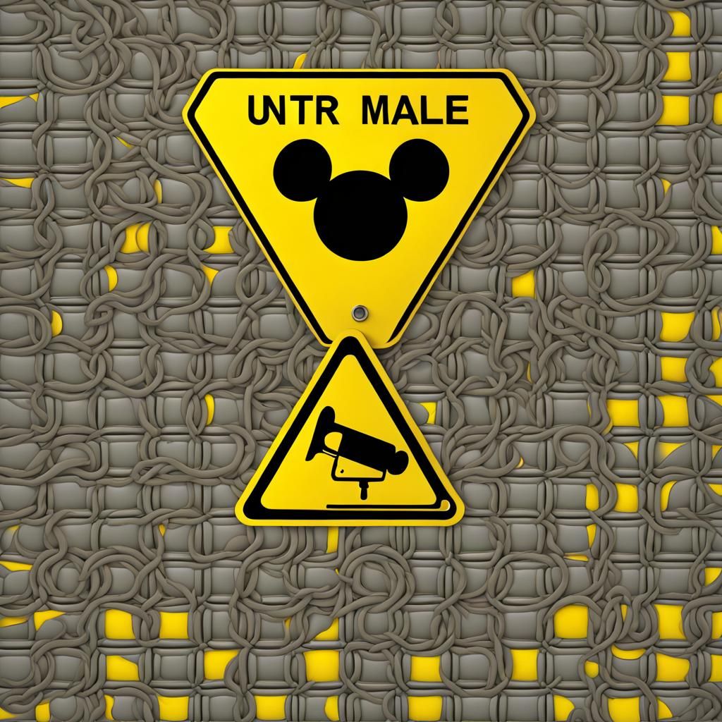 A warning sign to warn males not to urinate here, which is a...